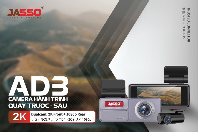 JASSO - CAMERA HÀNH TRÌNH QUAY TRƯỚC - SAU JAS - AD3