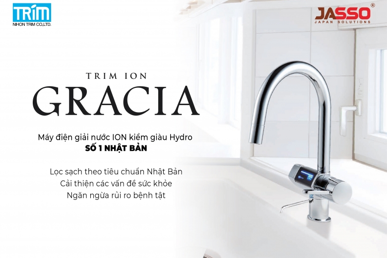 TRIM ION - Máy điện giải ION kiềm giàu Hydro GRACIA - Made in Japan