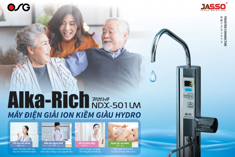 OSG - Máy điện giải ION kiềm giàu Hydro NDX-501LM - Made in Japan