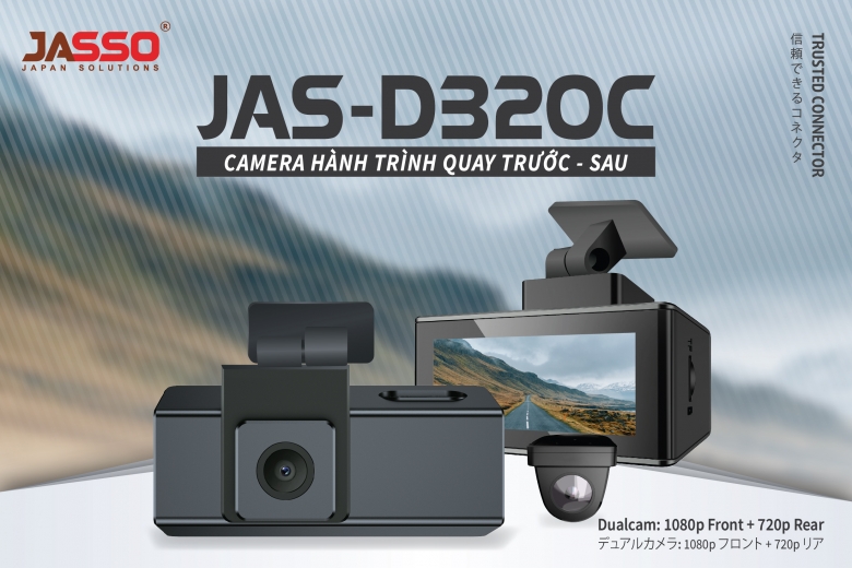 JASSO - CAMERA HÀNH TRÌNH QUAY TRƯỚC - SAU JAS-D320C